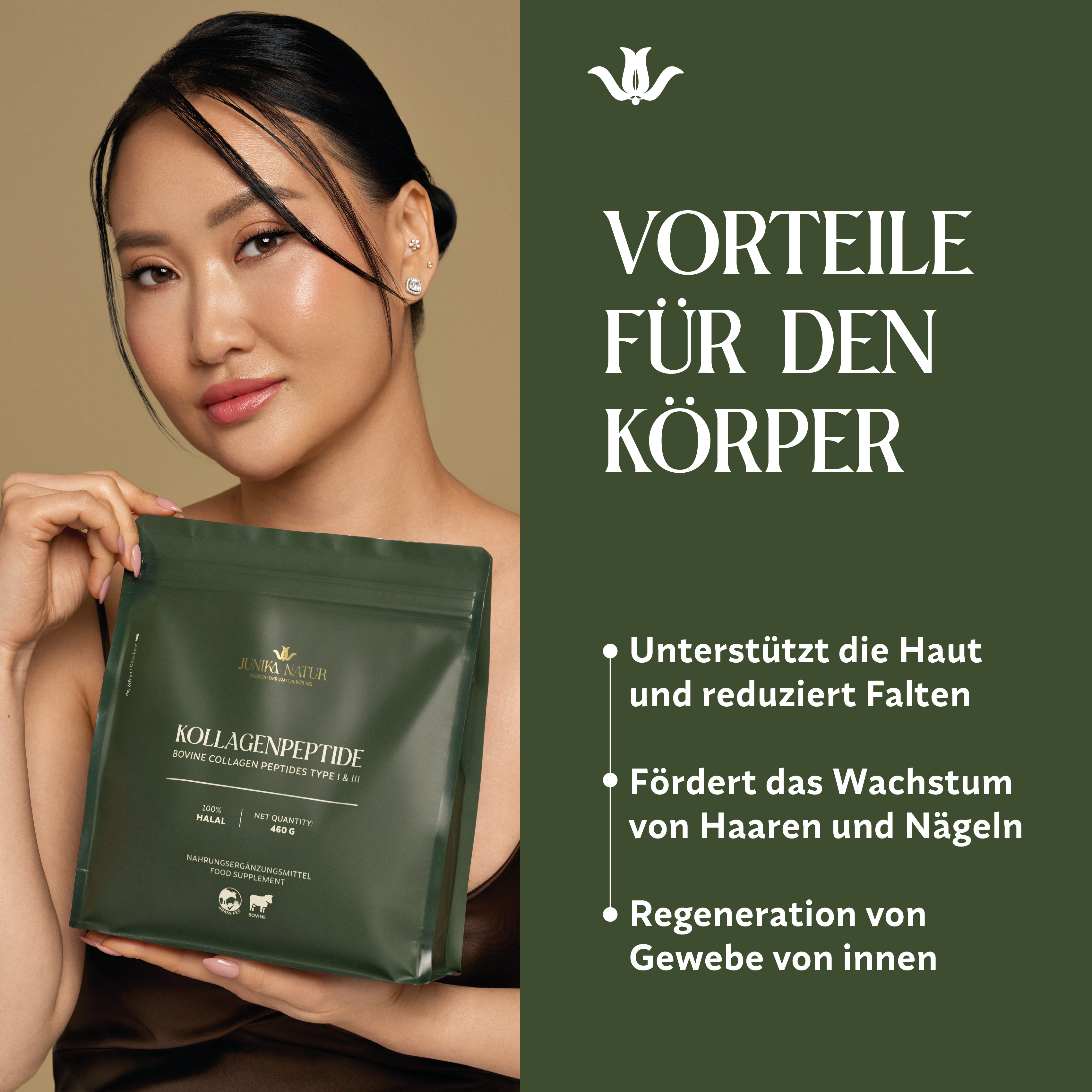 Kollagenpeptide (Rind) Typ I & III, 460 g