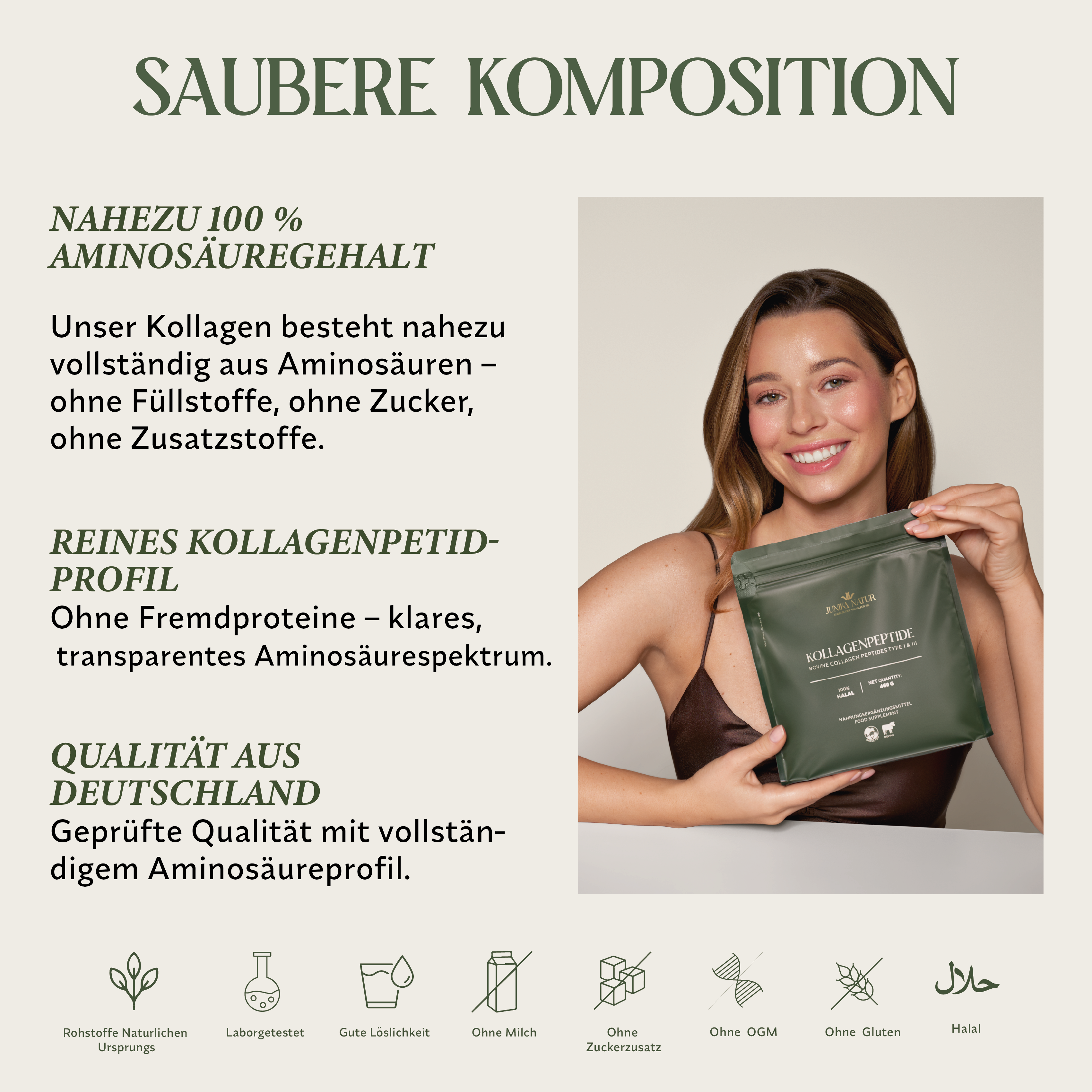 Kollagenpeptide (Rind) Typ I & III, 460 g