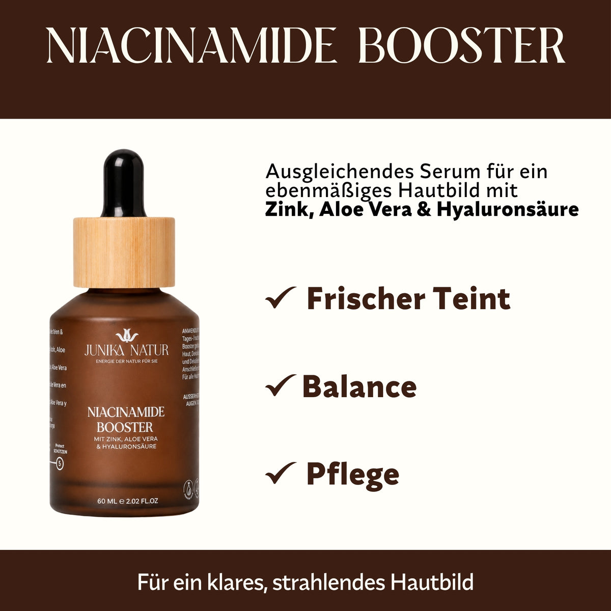 Niacinamide Serum mit Zink: frischer Teint, Balance, Pflege